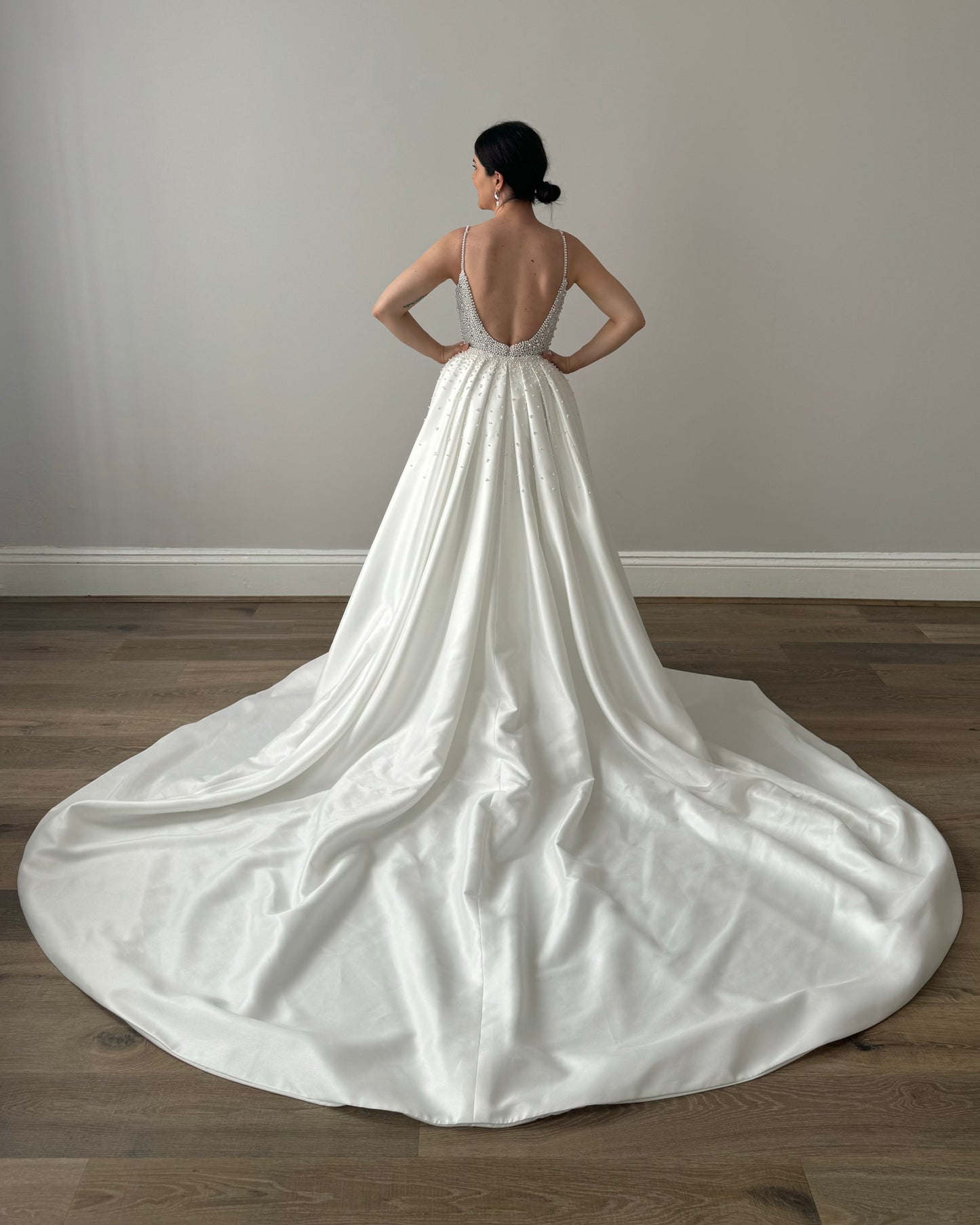 Pearl Mikado Half-Skirt (Size 10)