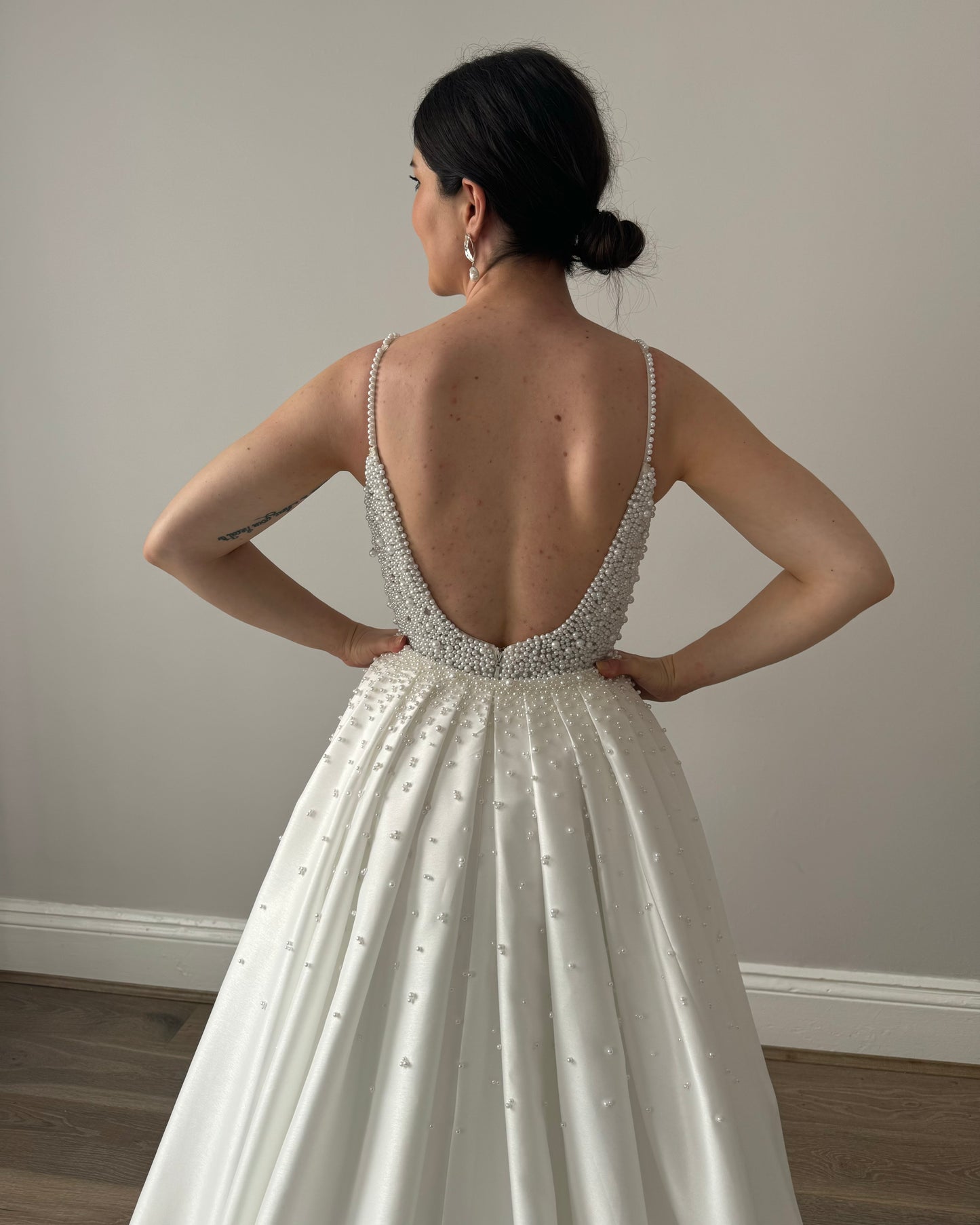 Pearl Mikado Half-Skirt (Size 10)