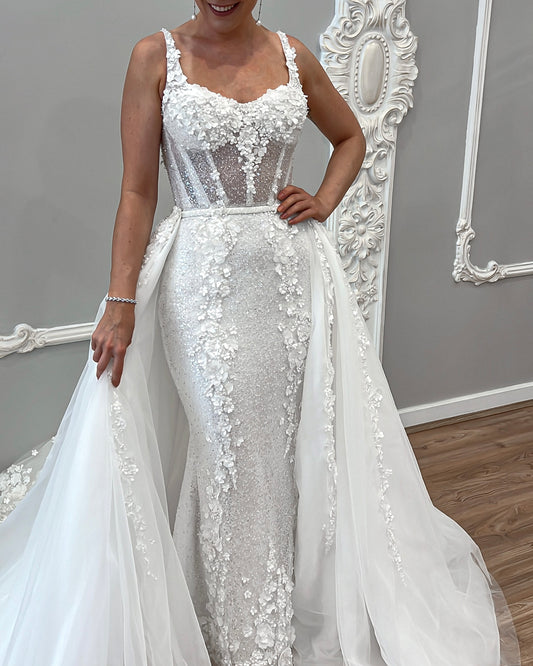 Fleur Matching Overskirt (Size 18)